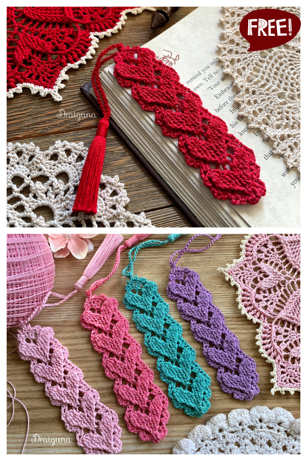 Valentine Higher Love Bookmark Free Crochet Patterns 