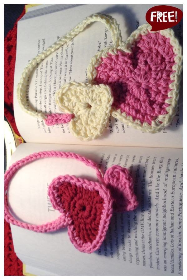Heart to Heart Bookmark Free Crochet Patterns