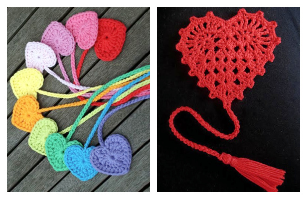 Valentine Bookmark Free Crochet Patterns