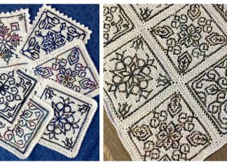 Blackwork-Style Squares Free Crochet Pattern Blackwork-Style Squares Free Crochet Pattern