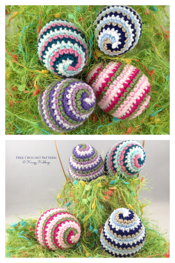 Crochet Spiral Easter Egg Amigurumi Free Pattern