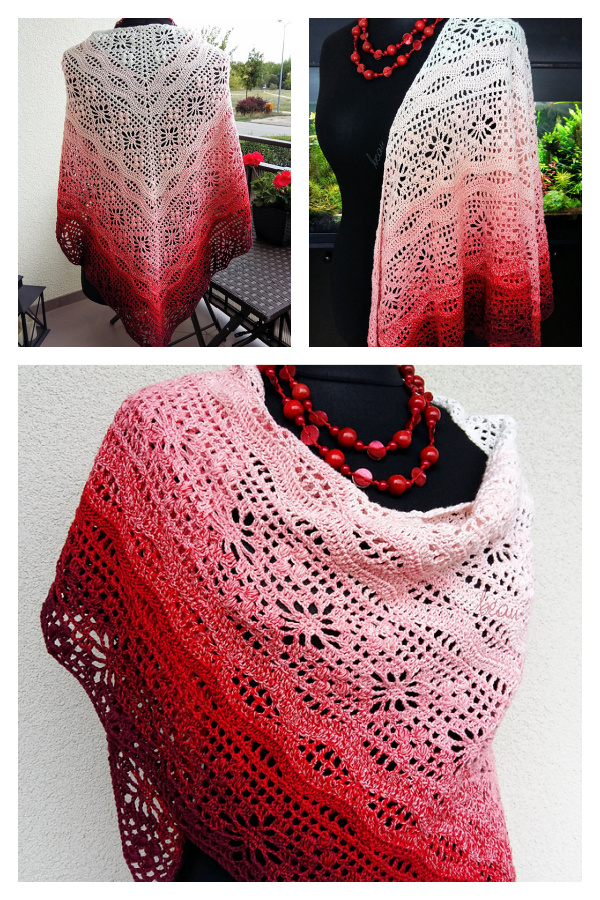 Daisy Chain Shawl Free Crochet Pattern