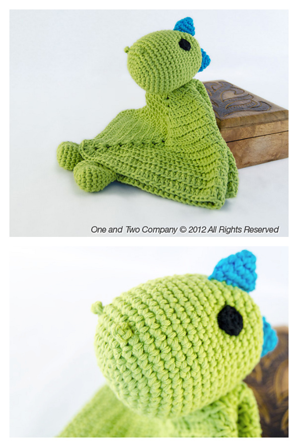 Dino Lovey Security Blanket Crochet Patterns