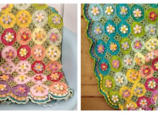 Macaroon Blossom Afghan Crochet Pattern Macaroon Blossom Afghan Crochet Pattern