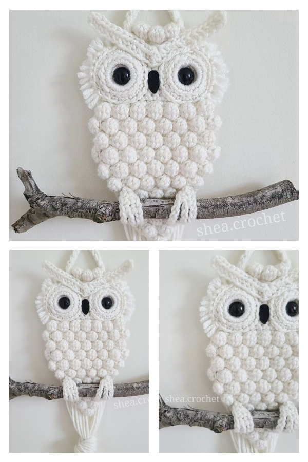 Crochet Macramé Owl Wall Hanging Crochet Pattern