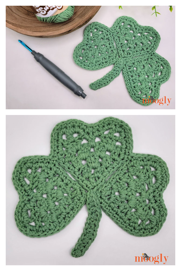Clover Shaped Cloth Free Crochet Patterns 