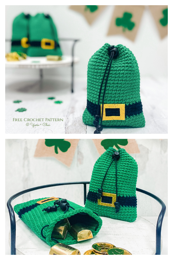 St. Patrick’s Day Treat Bag Free Crochet Patterns