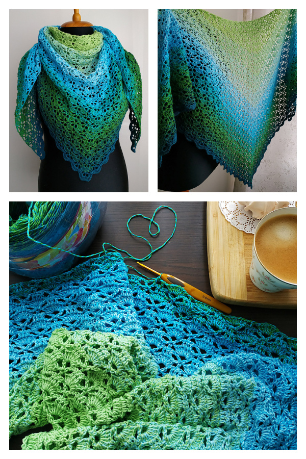 South Bay Shawlette Free Crochet Pattern