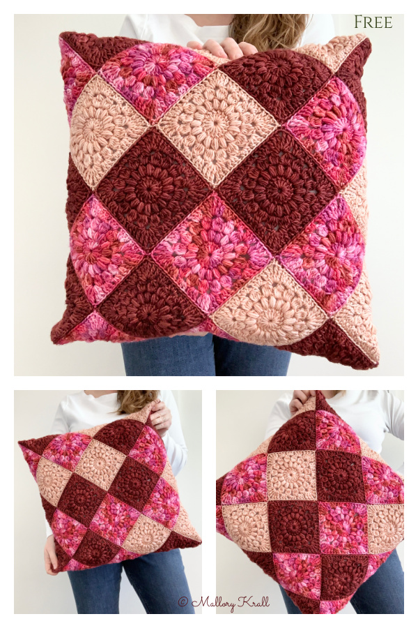 Basic Sunburst Pillow Free Crochet Patterns