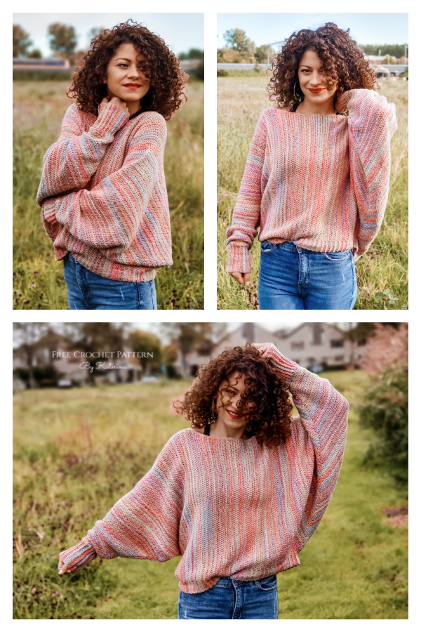 Sunset Sweater Free Crochet Pattern
