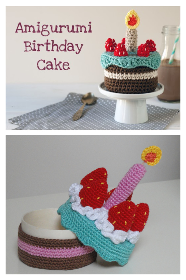 Amigurumi Birthday Cake Free Crochet Patterns