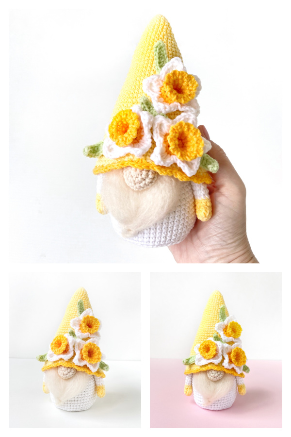 Amigurumi Daffodil Flower Gnome Crochet Patterns