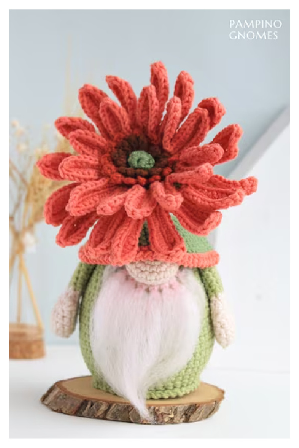 Amigurumi Gerbera Flower Gnome Crochet Patterns