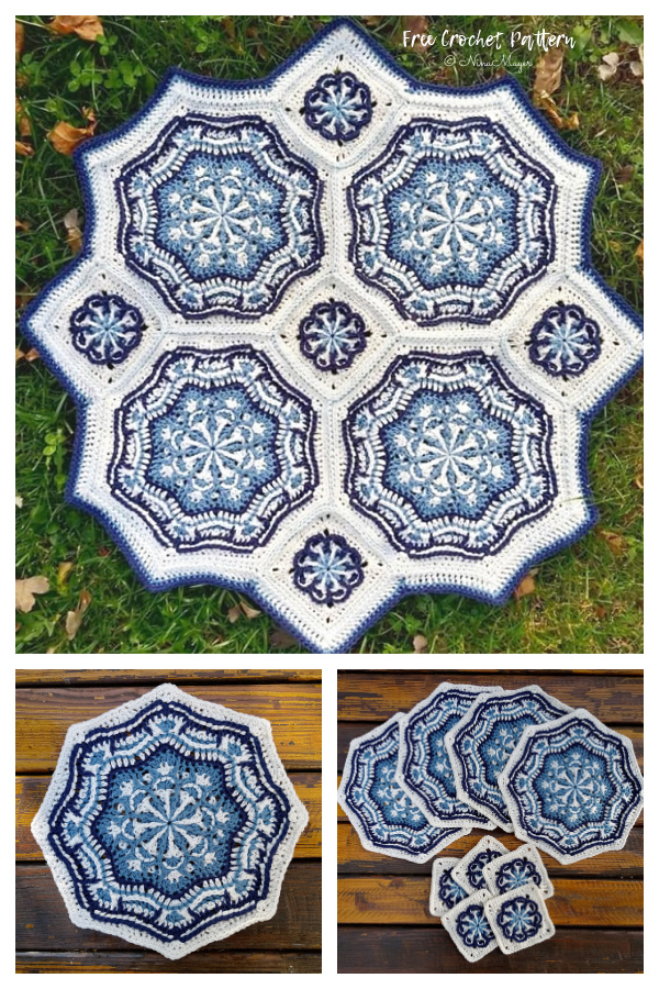 Mandala Tiles Block Free Crochet Pattern