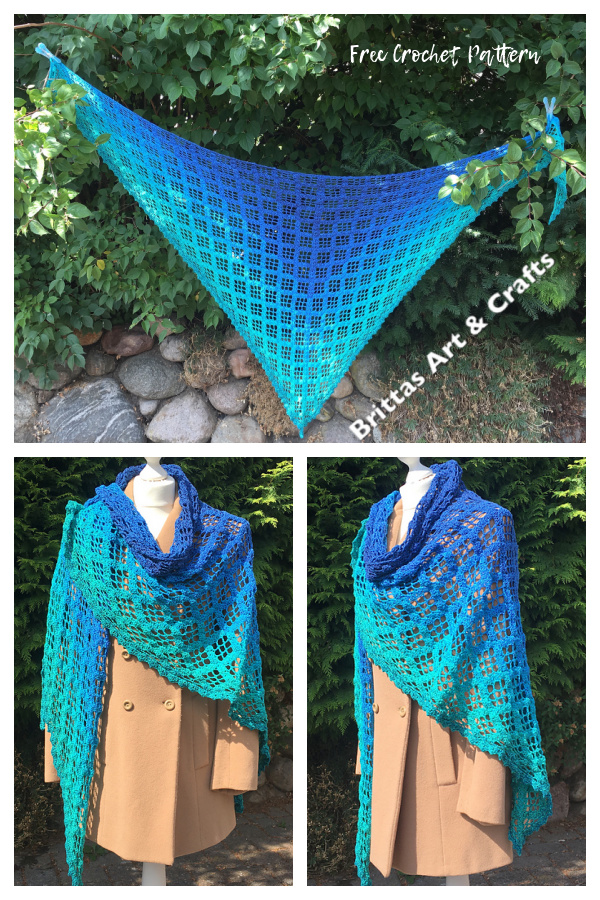Lace Rainbow Sister Shawl Free Crochet Pattern