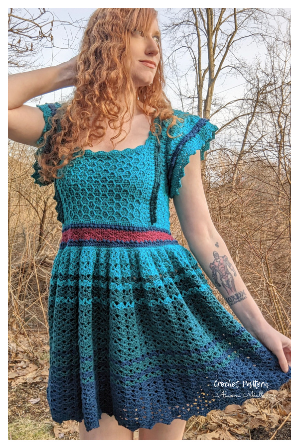 The Aviva Dress Crochet Pattern - All Sizes