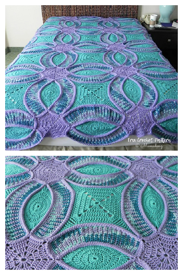 Wedding Ring Quilt Blanket Free Crochet Patterns