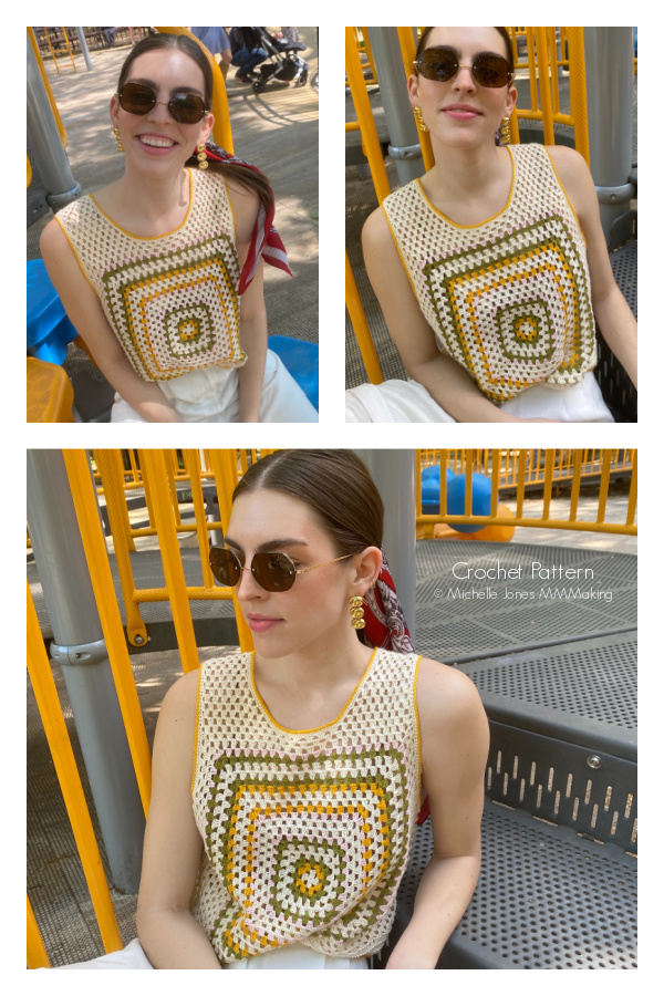 The May Tank Granny Square Top Crochet Pattern