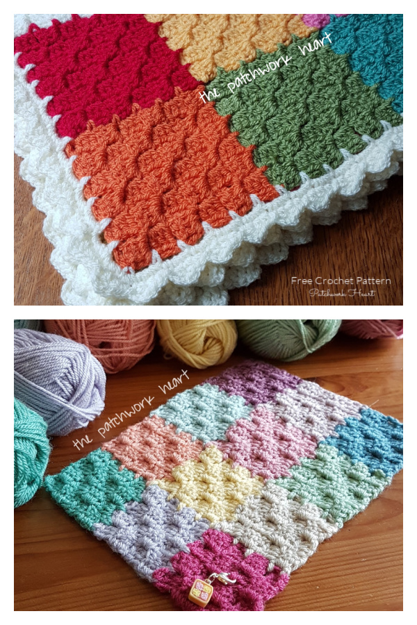 C2C Gingham Blanket Free Crochet Pattern