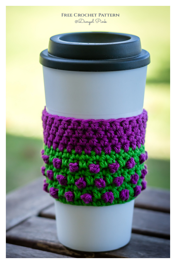Blackberry Coffee Cozy Free Crochet Pattern