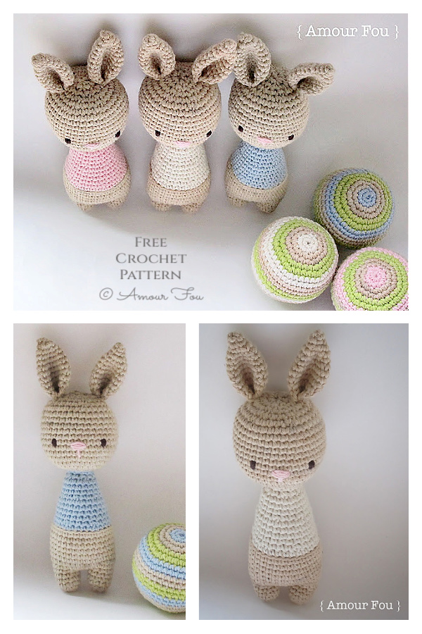 Amigurumi Bunny Baby Rattle Free Crochet Patterns