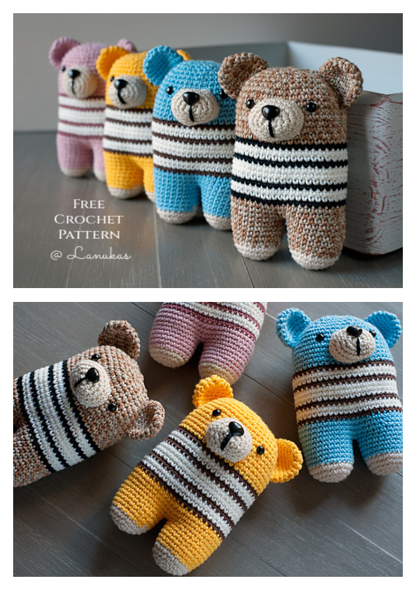 Amigurumi Oso Donato Bear Baby Rattle Free Crochet Patterns