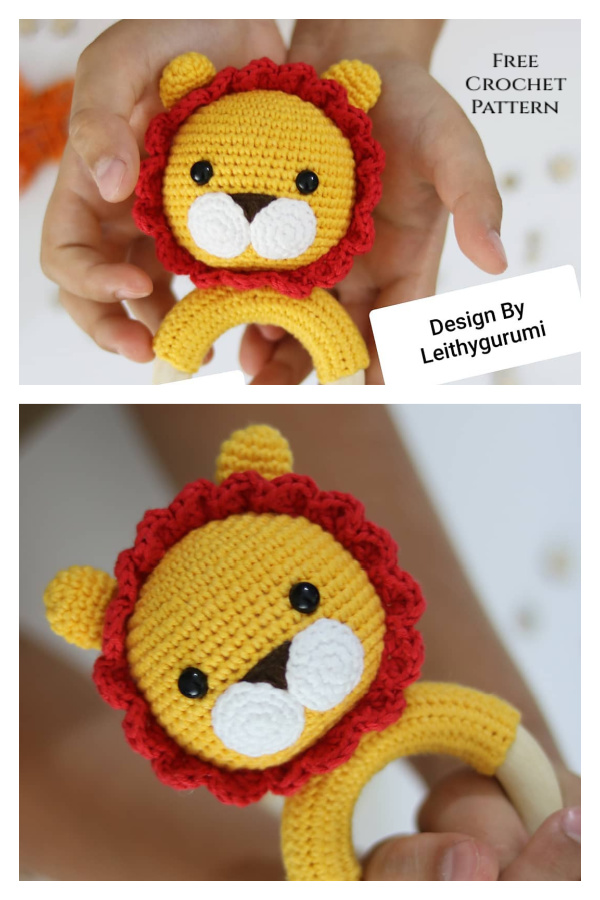 Amigurumi Leon Baby Rattle Free Crochet Patterns