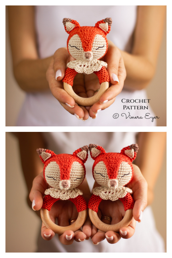 Amigurumi Fox Baby Rattle Crochet Patterns