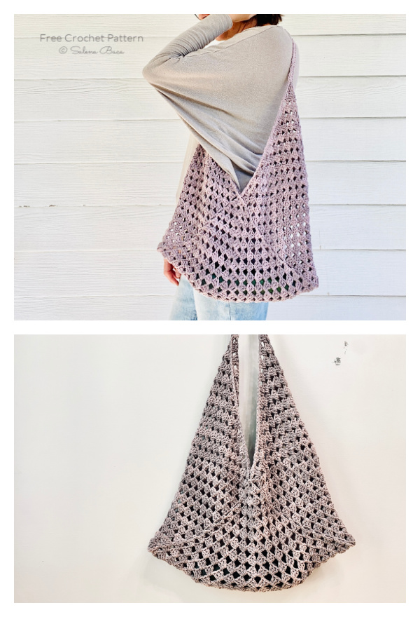 Granny Square Market Tote Bag Free Crochet Pattern