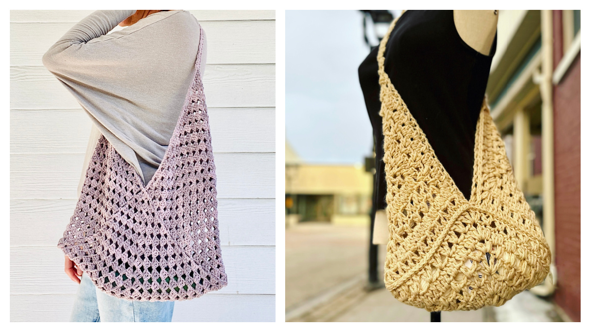 Granny Square Market Tote Bag Free Crochet Patterns DIY Magazine