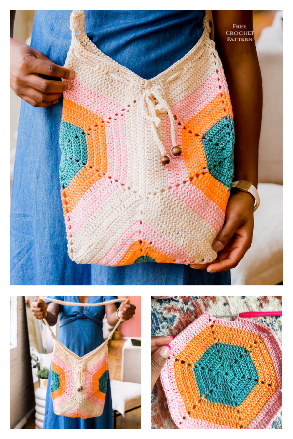 Hexagon Tobago Bag Free Crochet Pattern