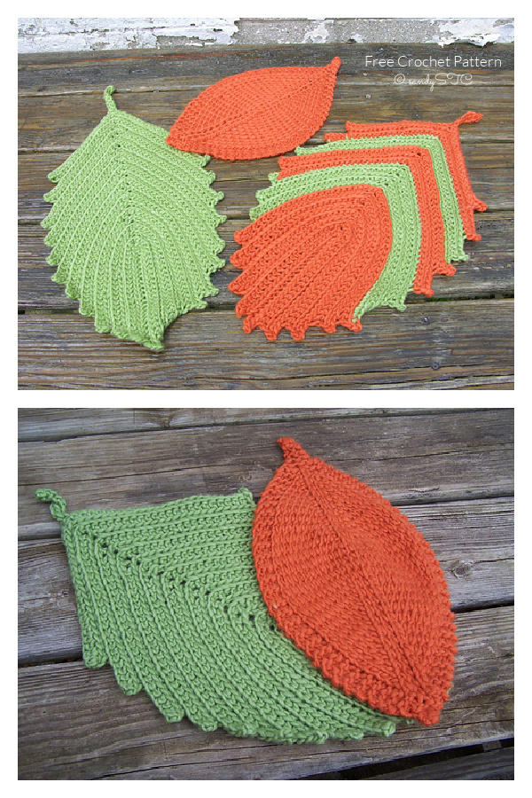 Leaf Hot Plate Mat Free Crochet Pattern
