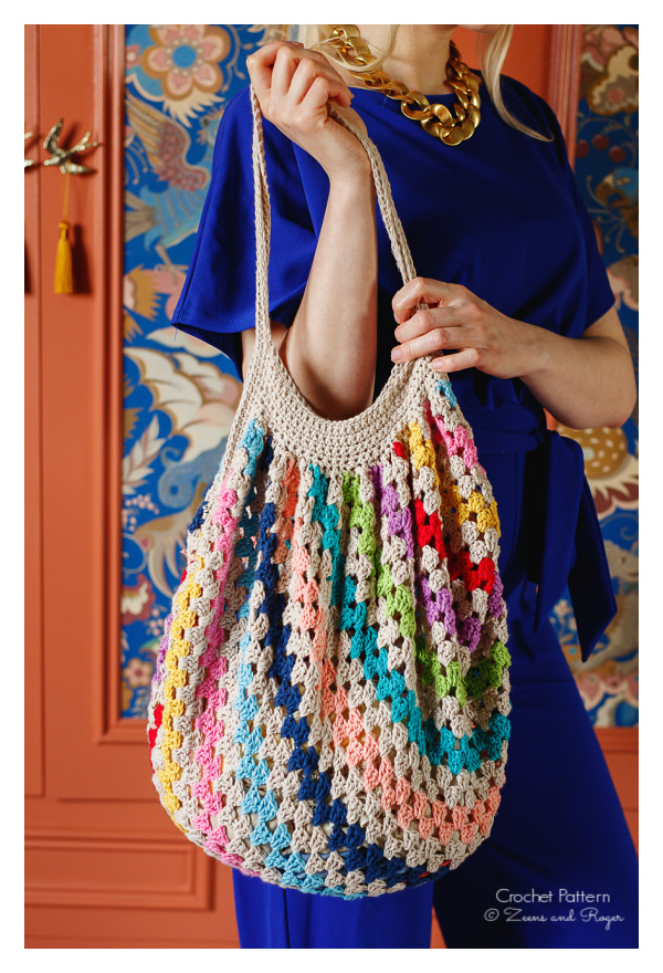 Granny Market Bag Crochet Pattern