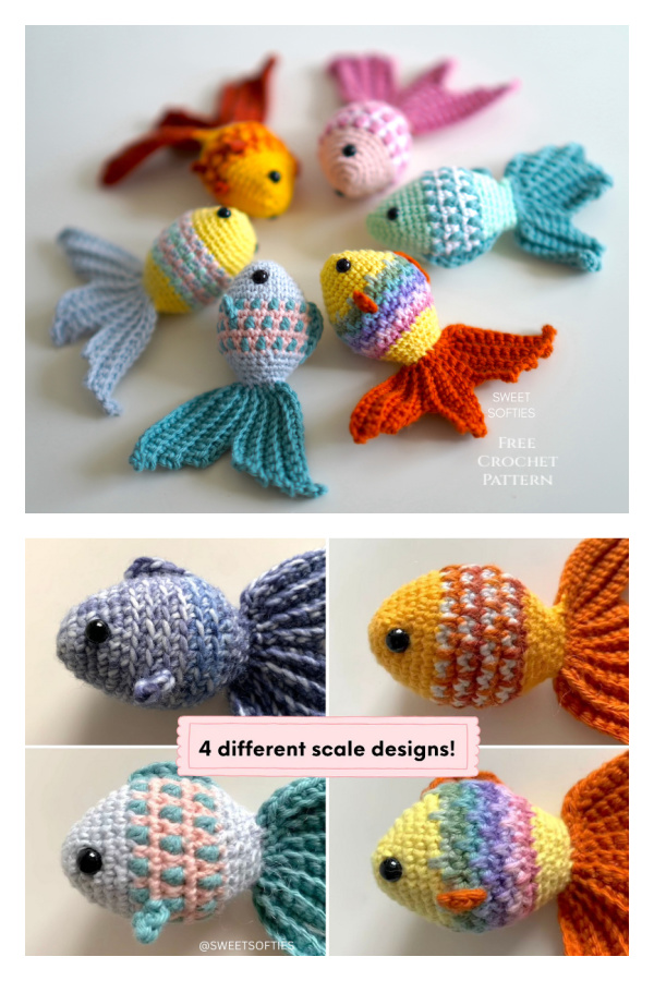 Mosaic Goldfish Free Crochet Pattern + Video