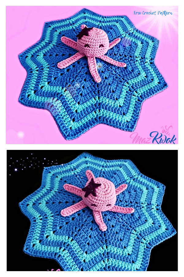Oceanic Lovey Blanket Free Crochet Pattern