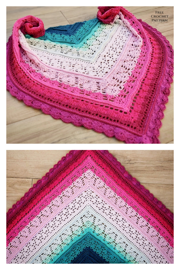OolongTea Shawl Free Crochet Pattern