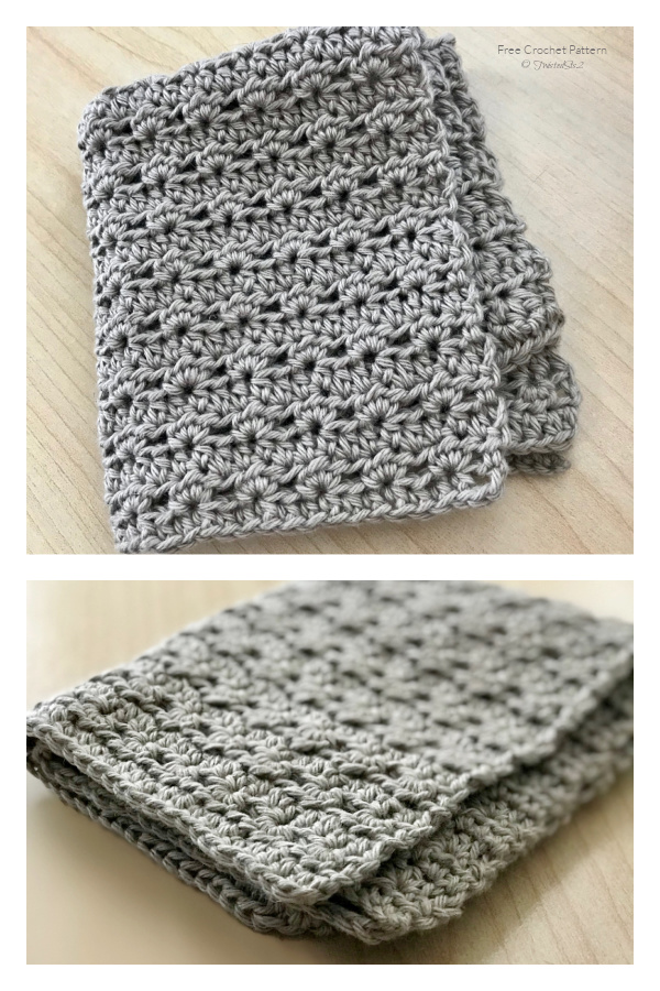 Pretty Little Shells Washcloth Free Crochet Patterns 