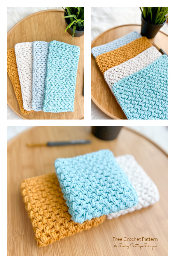 Pebble Beach Dishcloth Free Crochet Patterns 