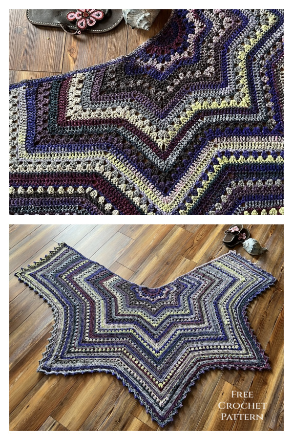6-Day Staro Shawl Free Crochet Patterns