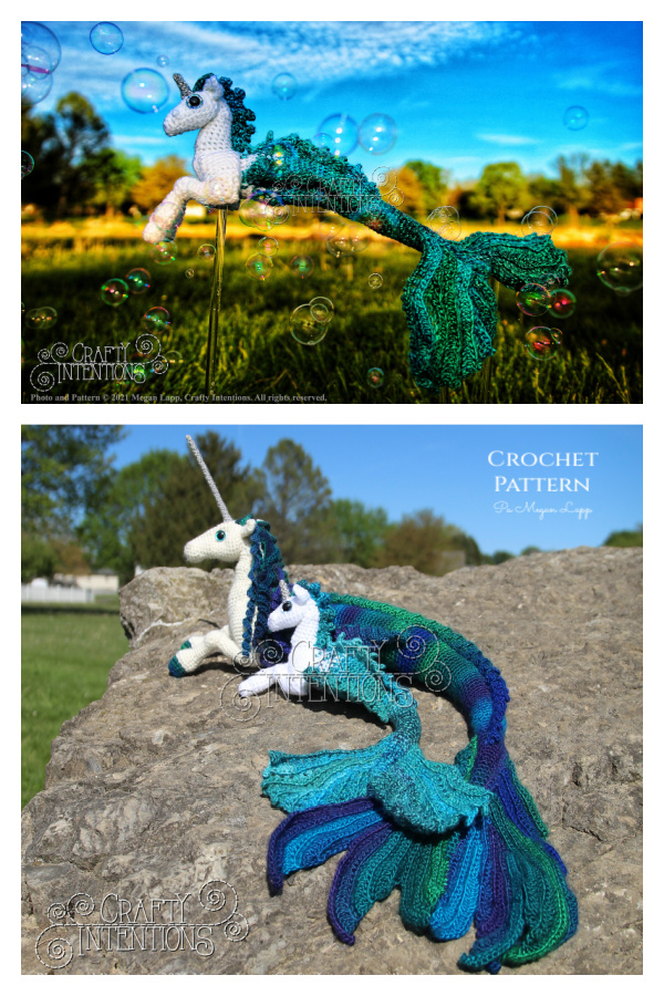 Amigurumi Baby Mermaid Unicorn  Crochet Patterns
