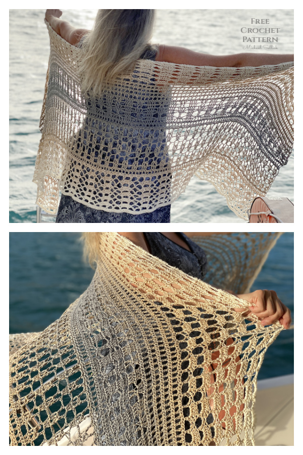 Fisherman's Fog Wrap Free Crochet Pattern