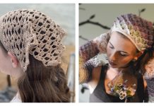10 Bandana Head Kerchief Free Crochet Patterns & Paid Headscarf Bandana Kerchief Free Crochet Patterns