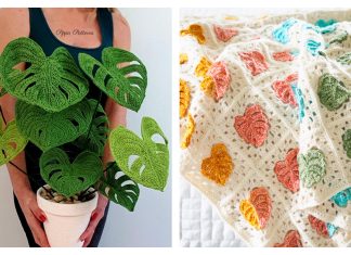 Monstera Leaf Free Crochet Patterns and Paid Monstera Leaf Free Crochet Patterns