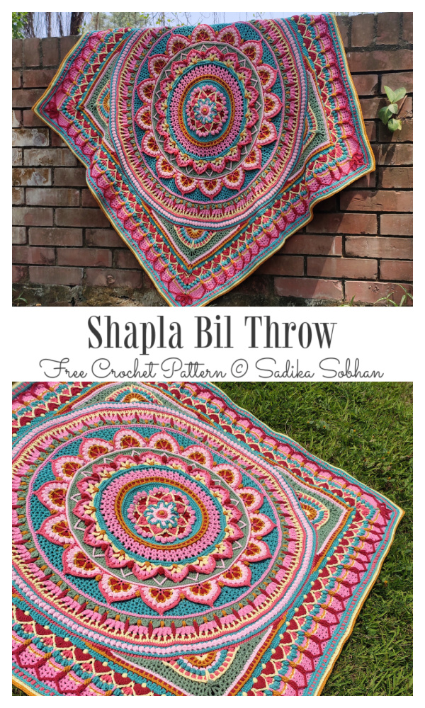 Shapla Bil Throw Free Crochet Pattern