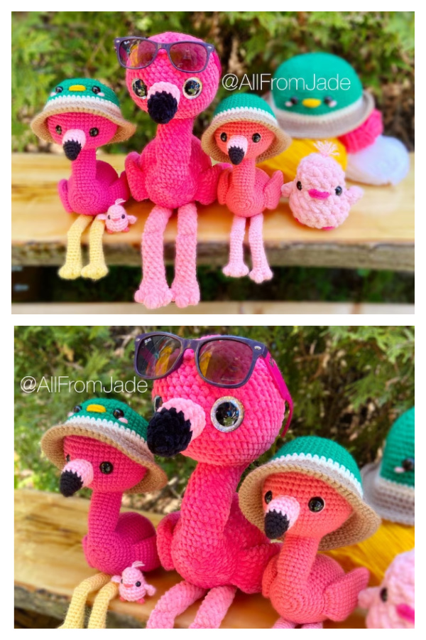 Amigurumi Flamingo Family Crochet Patterns