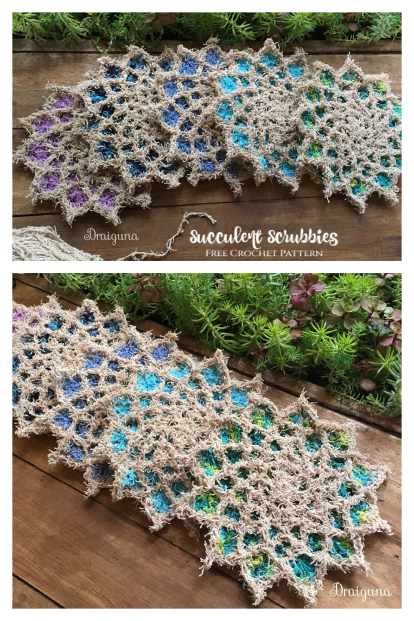 Succulent Scrubbies Free Crochet Pattern