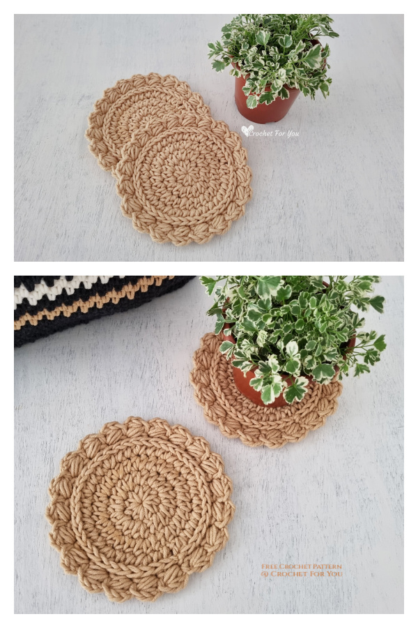 Simple & Modern Style Coaster Free Crochet Patterns