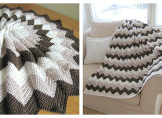 Easy Ripple Afghan Blanket Free Crochet Pattern Easy Ripple Afghan Blanket Free Crochet Pattern