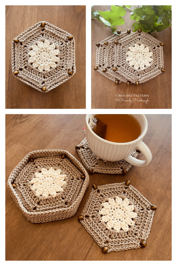 Fresh Daisy Flower Coaster Free Crochet Pattern