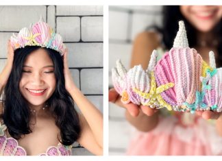 Mermaid Crown Free Crochet Pattern + Video Mermaid Crown Free Crochet Pattern + Video